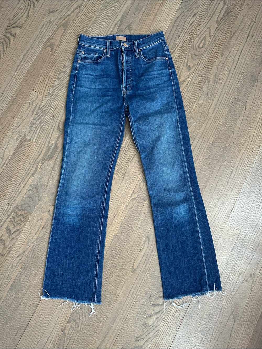 MOTHER The Tripper Ankle Fray Jeans in Light Blue - Picture 7 of 8
